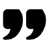 Quotation mark symbol in black, representing testimonials or patient reviews for Hildebrand Orthodontics.